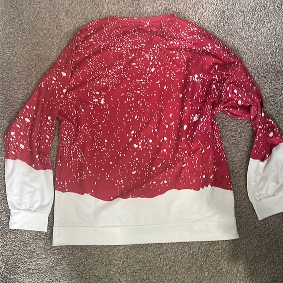 Festive Reindeer Shirt - Red & White - Picture 4 of 4